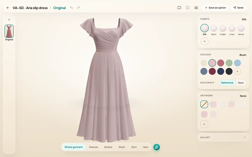 The Virtu Configurator workspace