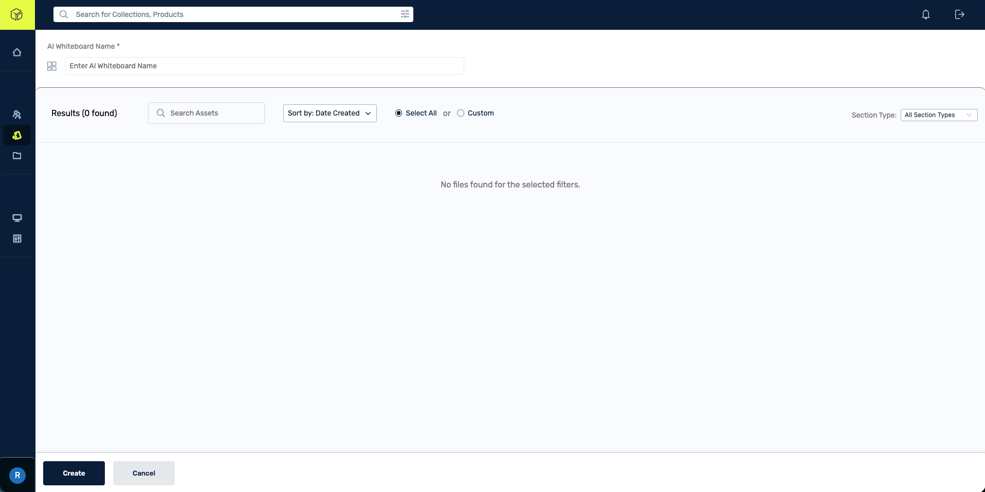 A6: Lengthy whiteboard creation flow, step 1