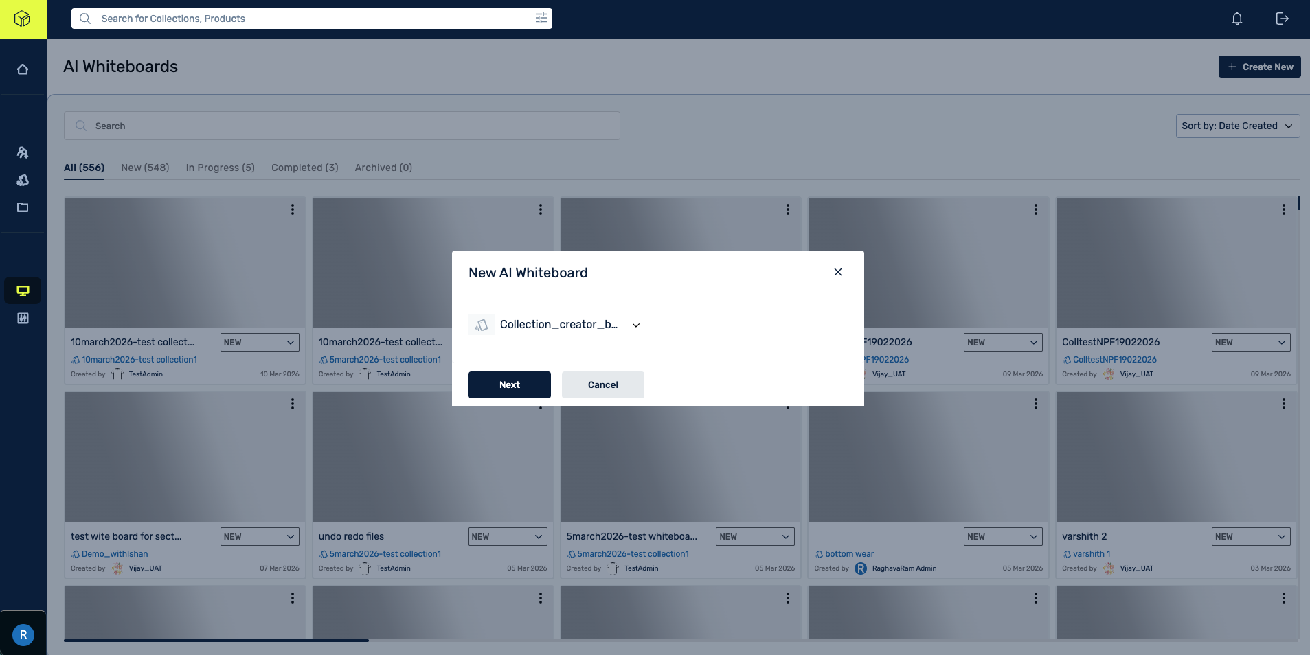 A6: Blank canvas on whiteboard open with no starting points or templates