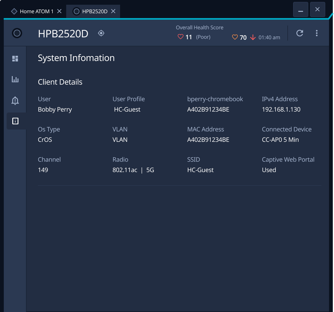 Device to customer correlation